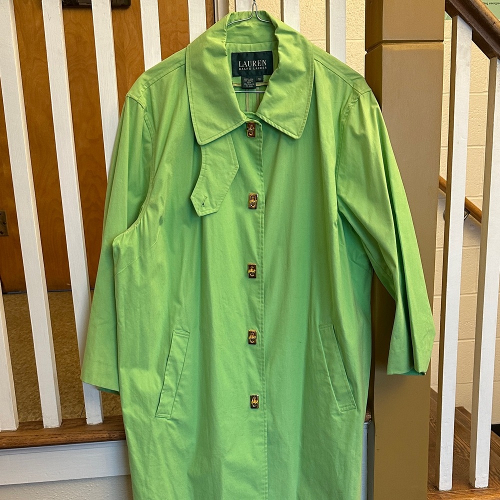 Ralph Lauren Green Trench Coat